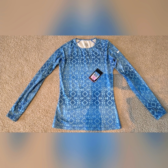 Nike Tops - NWT Nike Pro Fleece Lined Blue Top Size Medium